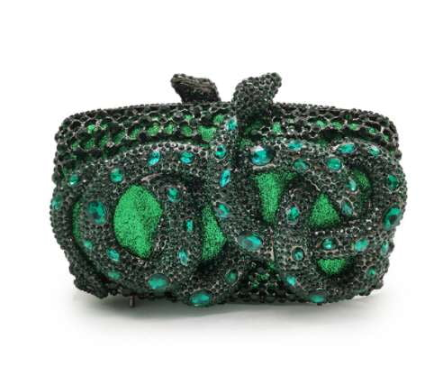 Elegant Diamond Clutch, Magnetic Clasp Clutch, Python Evening Bag - available at Sparq Mart