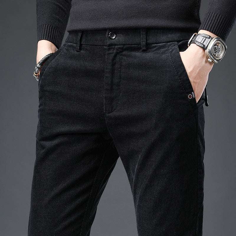 Autumn Corduroy Men's Trousers, Durable Cotton Corduroys, Warm Winter Men's Pants - available at Sparq Mart