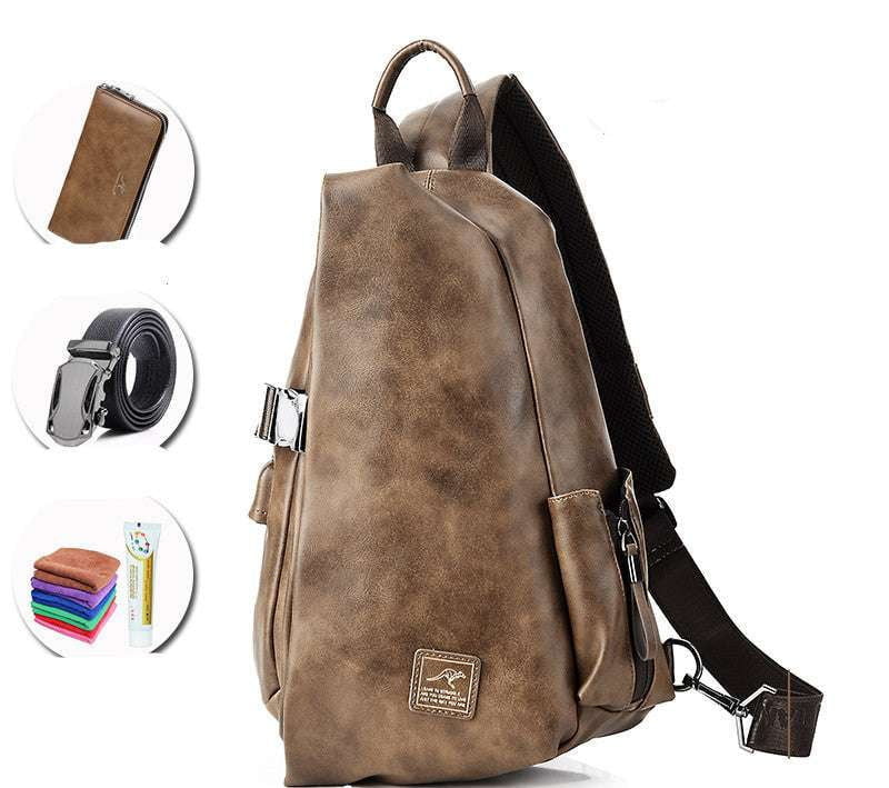 casual messenger bag, crossbody sling bag, men's shoulder bag - available at Sparq Mart