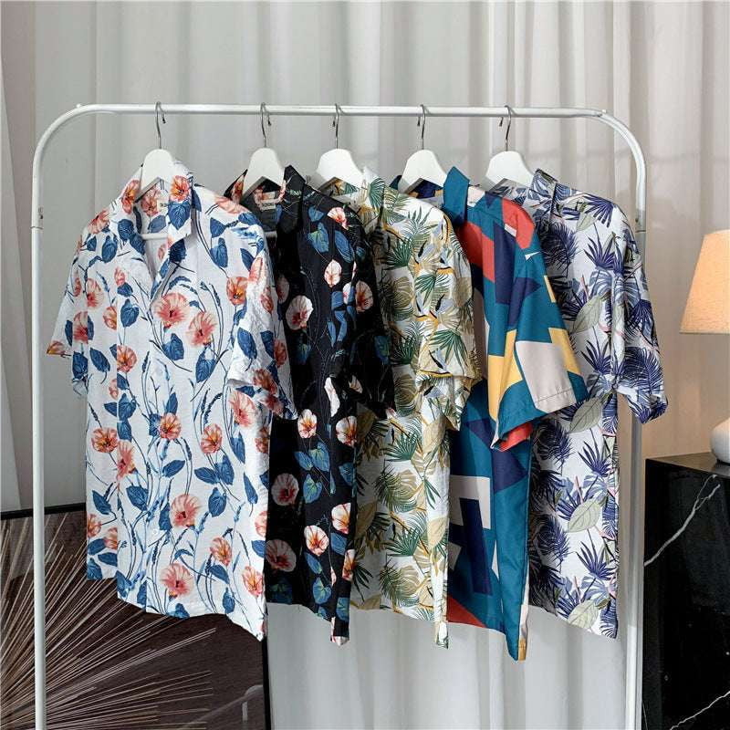 floral print shirt, men's flower shirt, stylish summer shirt - available at Sparq Mart