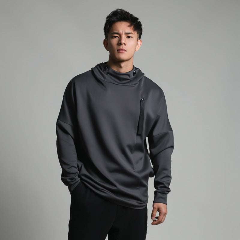 athletic collar sweater, loose fit sports, men's comfort sweater - available at Sparq Mart