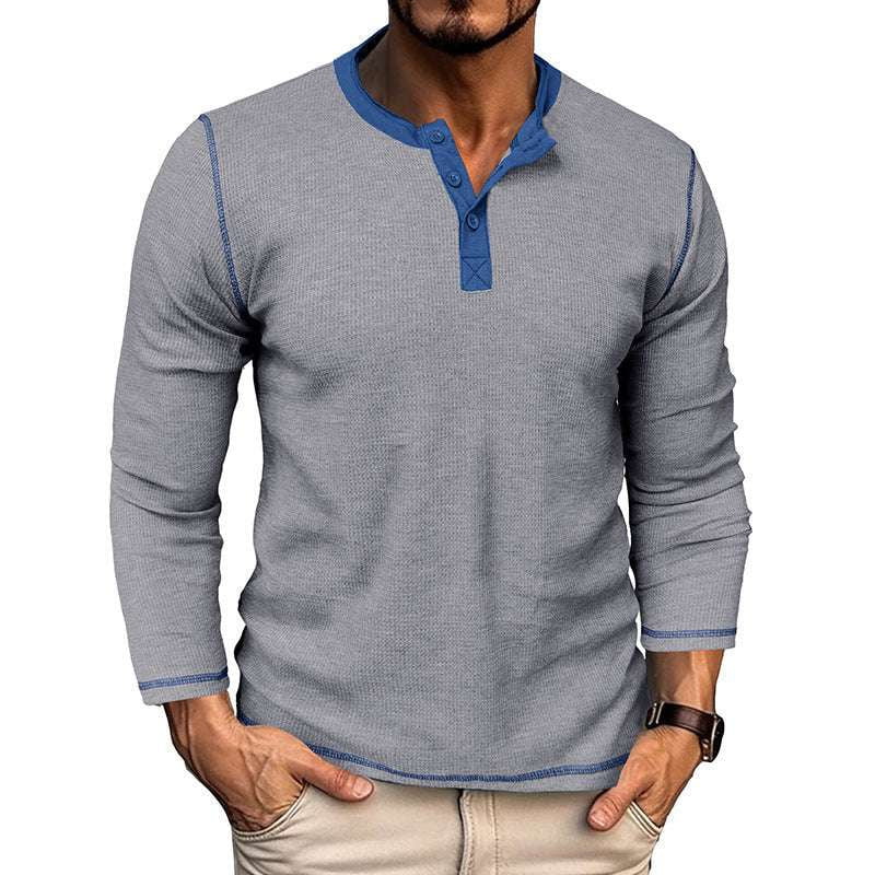 Casual Long Sleeve, Men's Fashion Pullover, Polyester Fiber Top - available at Sparq Mart