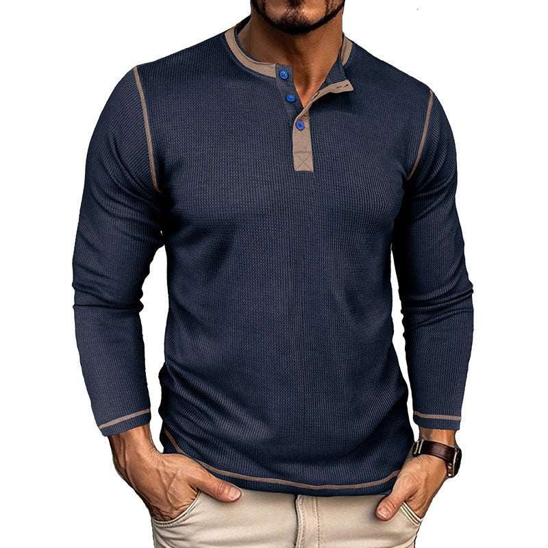 Casual Long Sleeve, Men's Fashion Pullover, Polyester Fiber Top - available at Sparq Mart