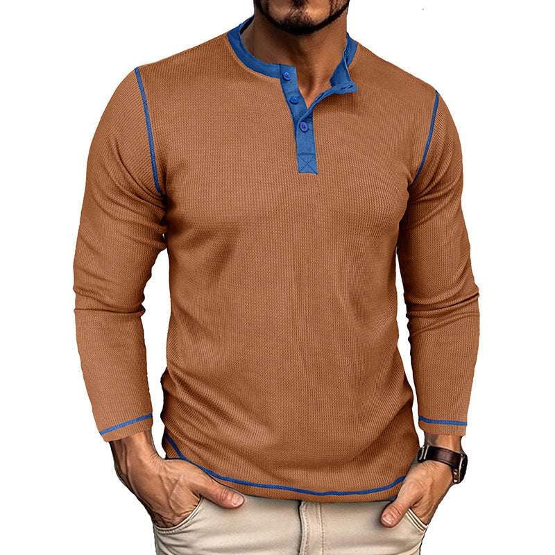 Casual Long Sleeve, Men's Fashion Pullover, Polyester Fiber Top - available at Sparq Mart