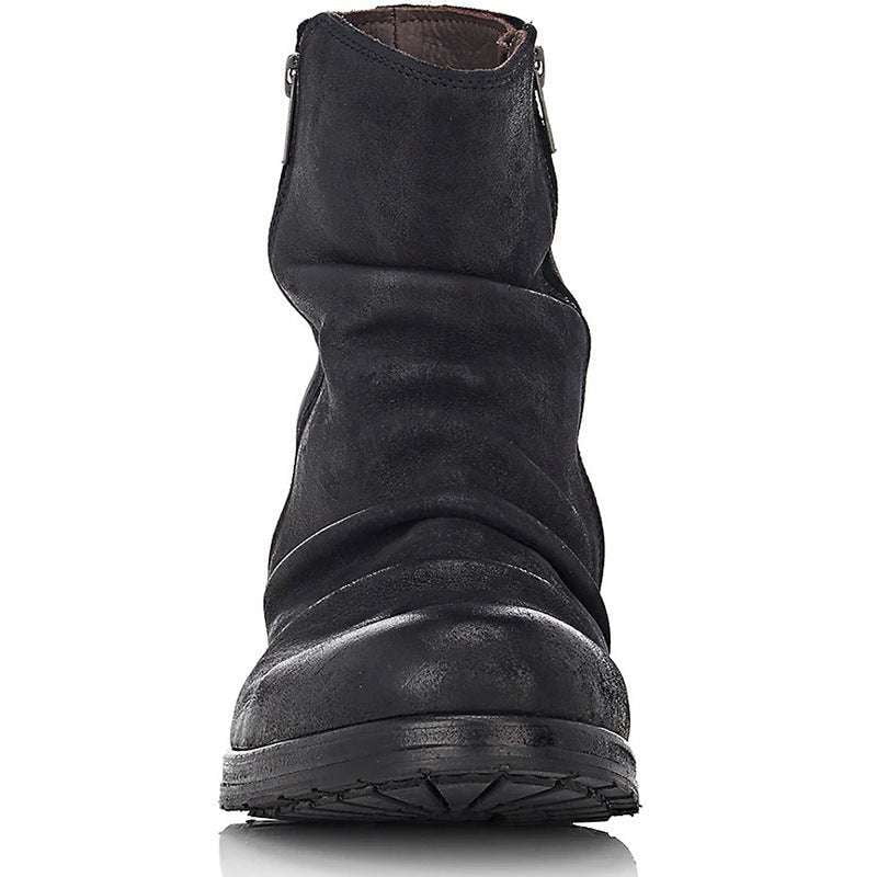 Men's Short Boots, Retro Zipper Boots, Thick Heel Footwear - available at Sparq Mart