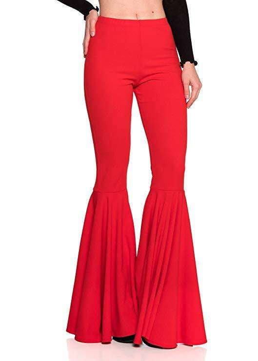 Casual Flared Pants, Fashion Pleated Trousers, High Waist Mermaid - available at Sparq Mart