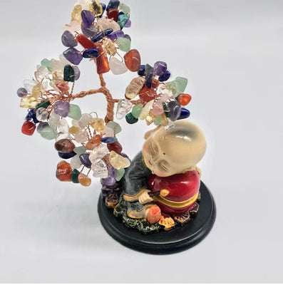 colorful crystal ornaments, crystal lucky tree, elegant home decor - available at Sparq Mart