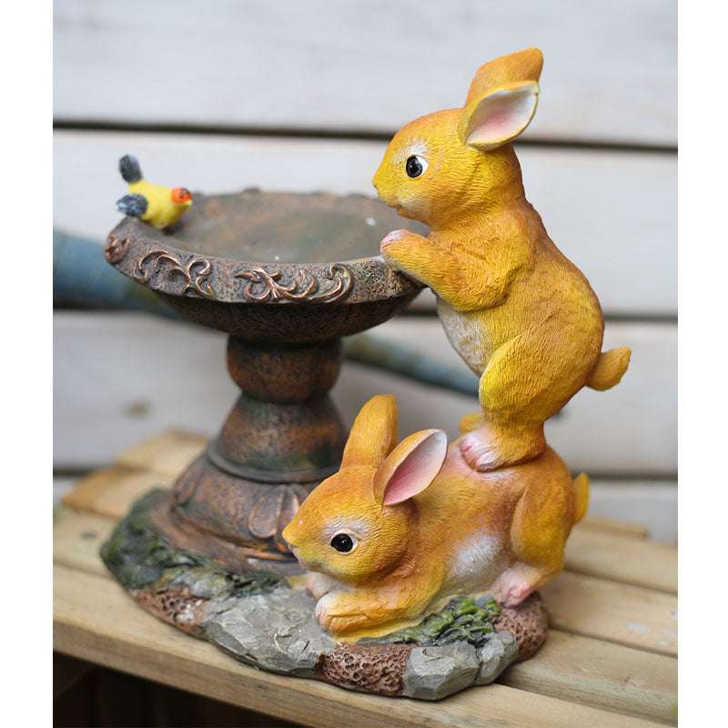 Balcony Garden Decoration, Cute Rabbit Ornament, Solar Light - available at Sparq Mart