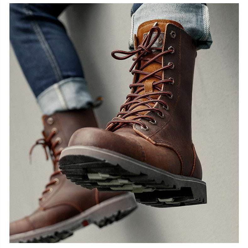 High Martin Boots, Motorcycle Boots Men, Outdoor Riding Boots - available at Sparq Mart