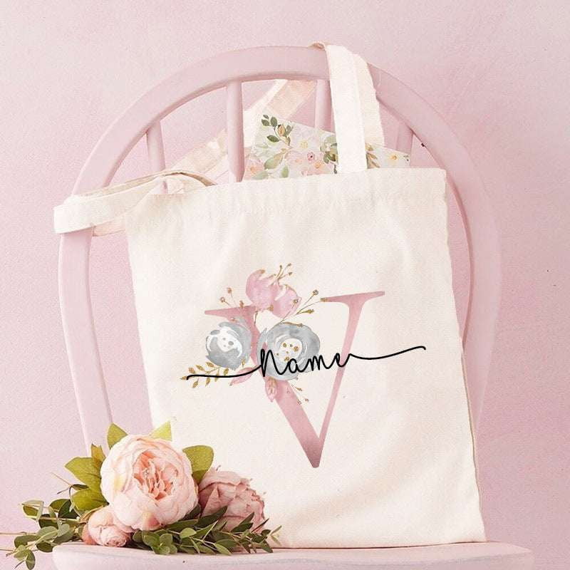 Custom Alphabet Bags, Personalized Canvas Tote, Unique Letter Totes - available at Sparq Mart