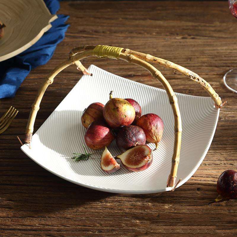 Ceramic Fruit Plate, Japanese-style Plate, Modern Snack Plate - available at Sparq Mart