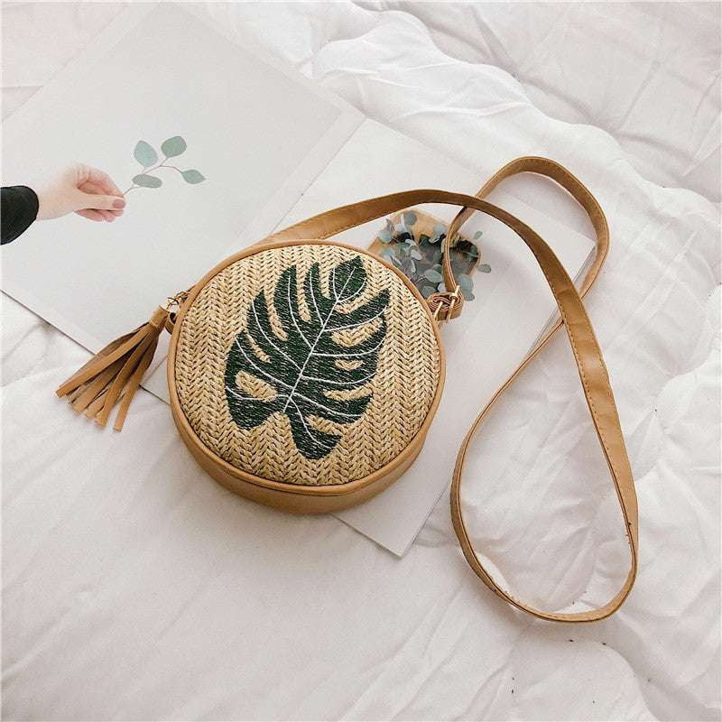 Leaf Design Handbag, Pineapple Embroidered Bag, Stylish Women's Bag - available at Sparq Mart