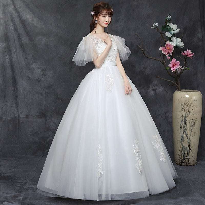 Flattering Wedding Dress, Plus Size Bridal, Simple Elegant Gown - available at Sparq Mart