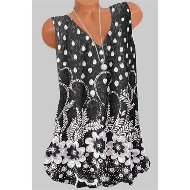 Comfortable Summer Wear, Plus Size Fashion, Sleeveless Ladies T-Shirt - available at Sparq Mart