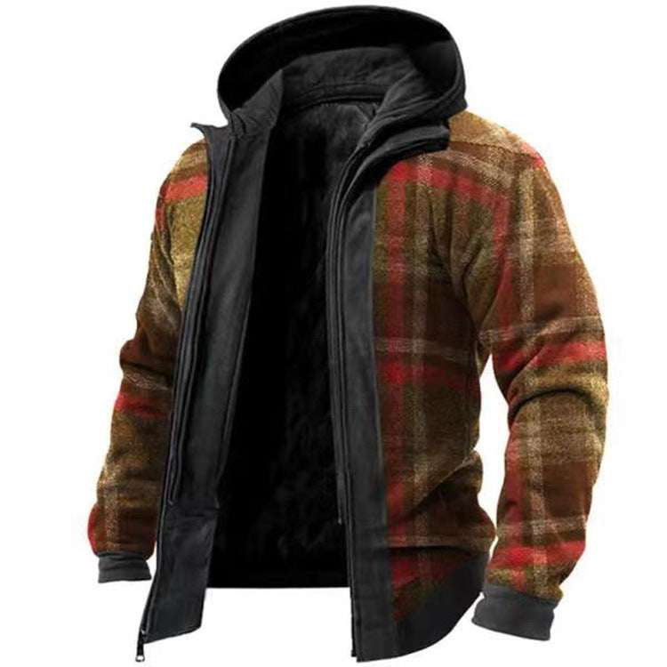 Casual Hooded Jacket, Two-Piece Plaid Jacket, Wholesale Jacket Styles - available at Sparq Mart