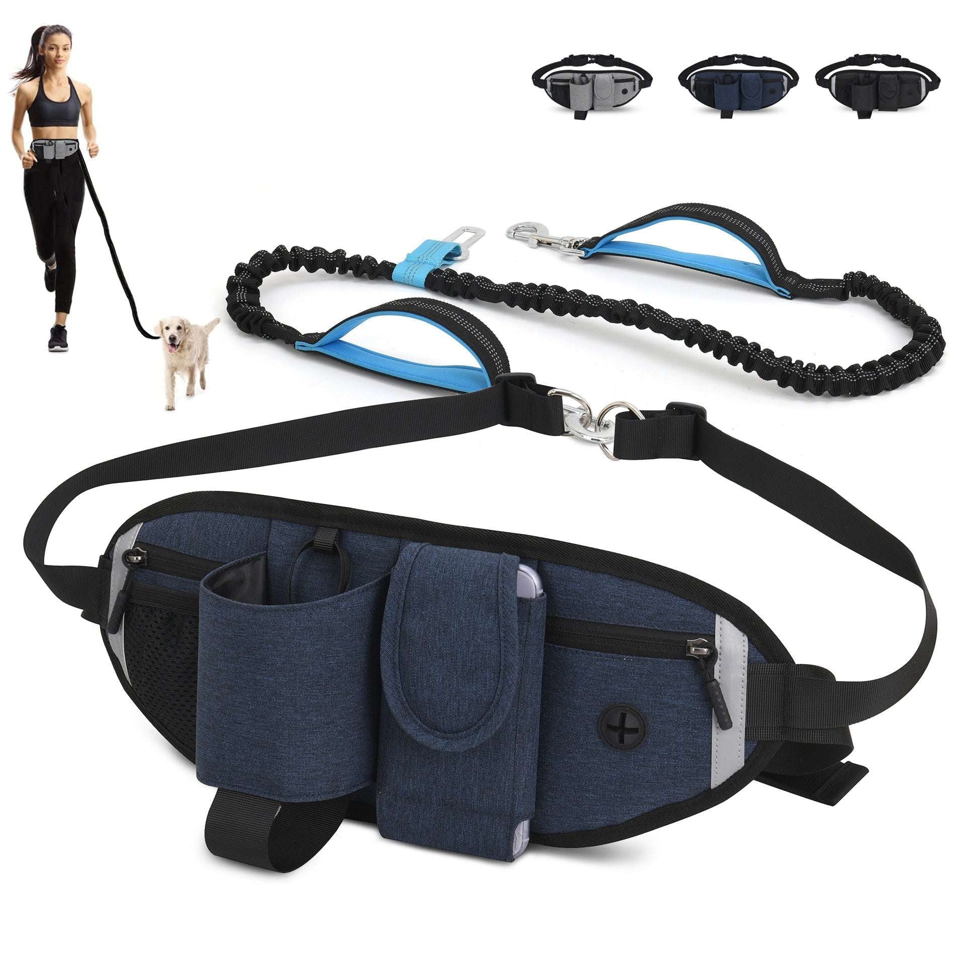 Canine Jogging Pouch, Dog Walking Bag, Waist Bag Leash - available at Sparq Mart