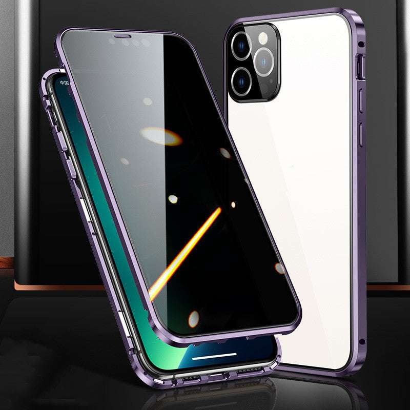 Anti Peeping Cover, Magnetic Privacy Case, Tempered Glass Protection - available at Sparq Mart