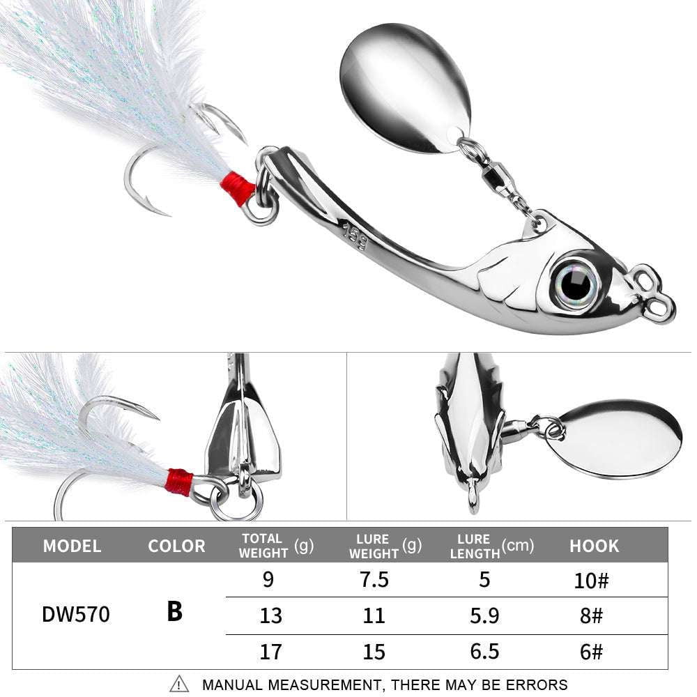 Long-Distance Spinner, Moon Spinner Bait, Sequins Casting Lure - available at Sparq Mart