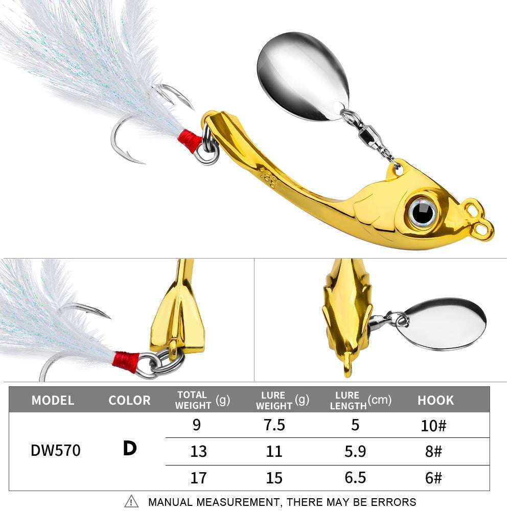 Long-Distance Spinner, Moon Spinner Bait, Sequins Casting Lure - available at Sparq Mart