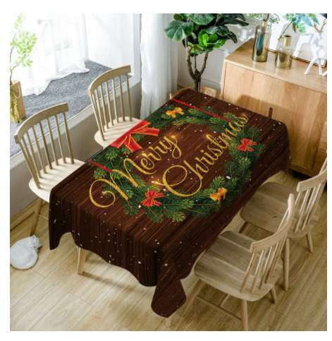 digital printing, polyester waterproof, Santa tablecloth - available at Sparq Mart