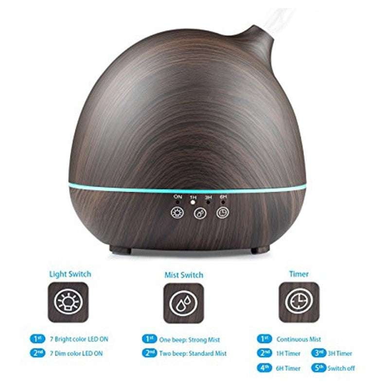 Aromatherapy Oil Diffuser, Essential Oil Vaporizer, Ultrasonic Spa Humidifier - available at Sparq Mart