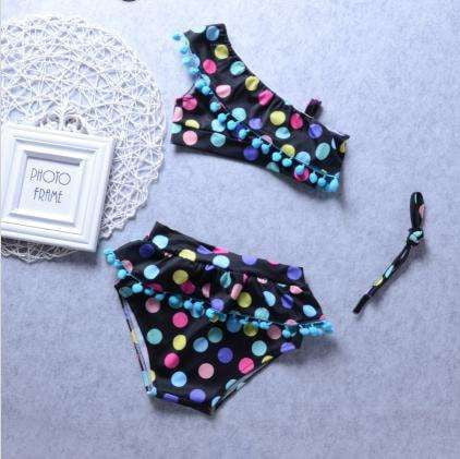 cute kids swimwear, girls tankini set, toddler polka swimsuit - available at Sparq Mart