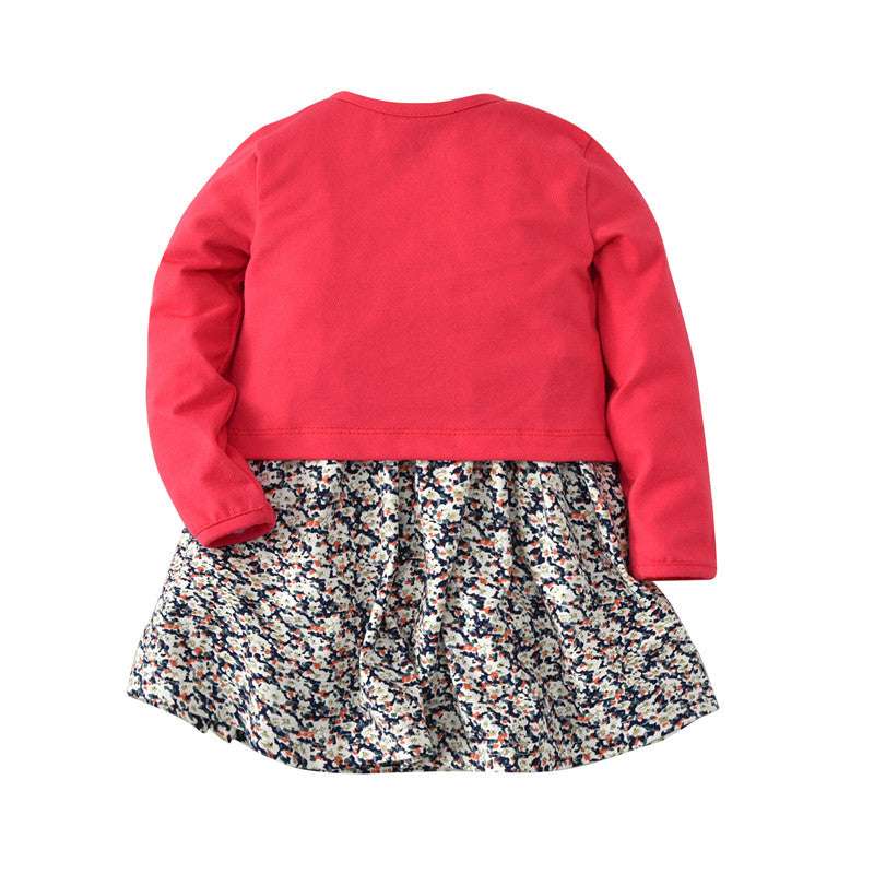 'Children's Two-Piece Outfits', 'Long-sleeved Kids Clothes', 'Red Jacket Skirt' - available at Sparq Mart