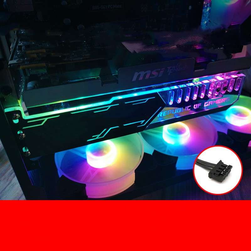 Customizable PC Case Light, LED Light Bar Bracket, RGB Graphics Card Holder - available at Sparq Mart