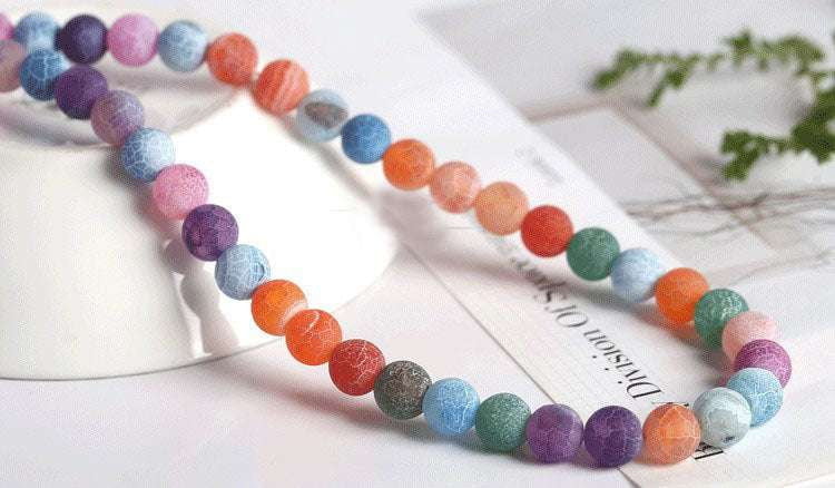 Colored Agate Stones, Cracked Agate Jewelry, Frosted Agate Beads - available at Sparq Mart