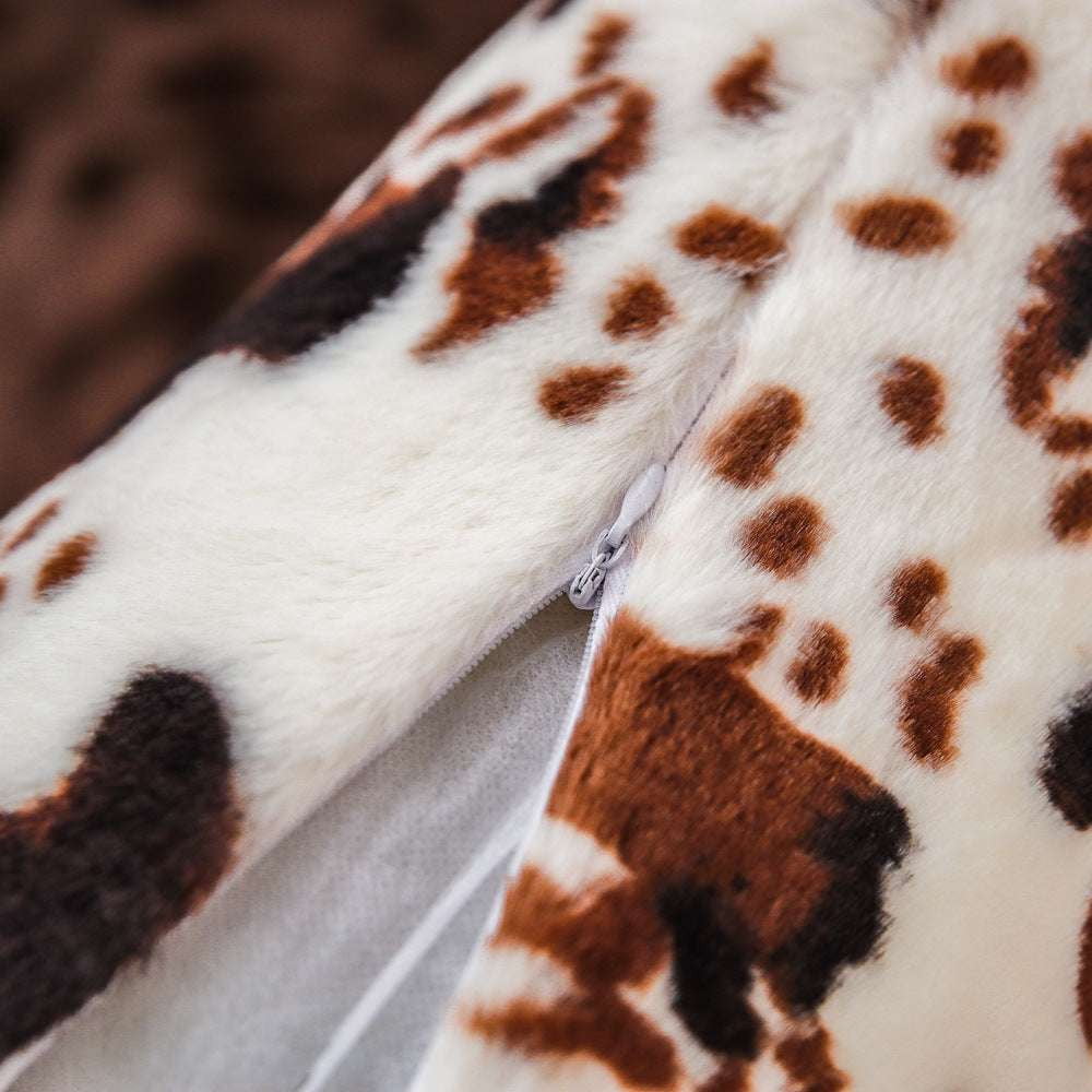 Cozy Plush Pillowcase, Decorative Cow Cushion, Luxury Throw Accessories - available at Sparq Mart