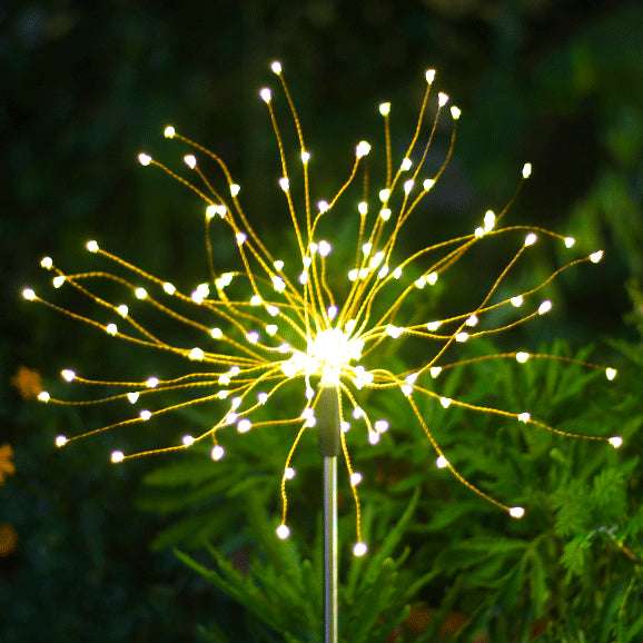 Ground-Inserted Firework Lights, Outdoor LED Lights, Solar String Lights - available at Sparq Mart