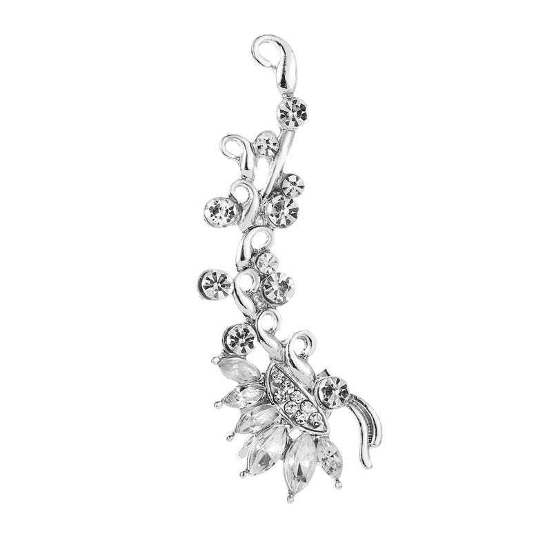 crystalline butterfly clip, elegant ear jewelry, unique clip earrings - available at Sparq Mart