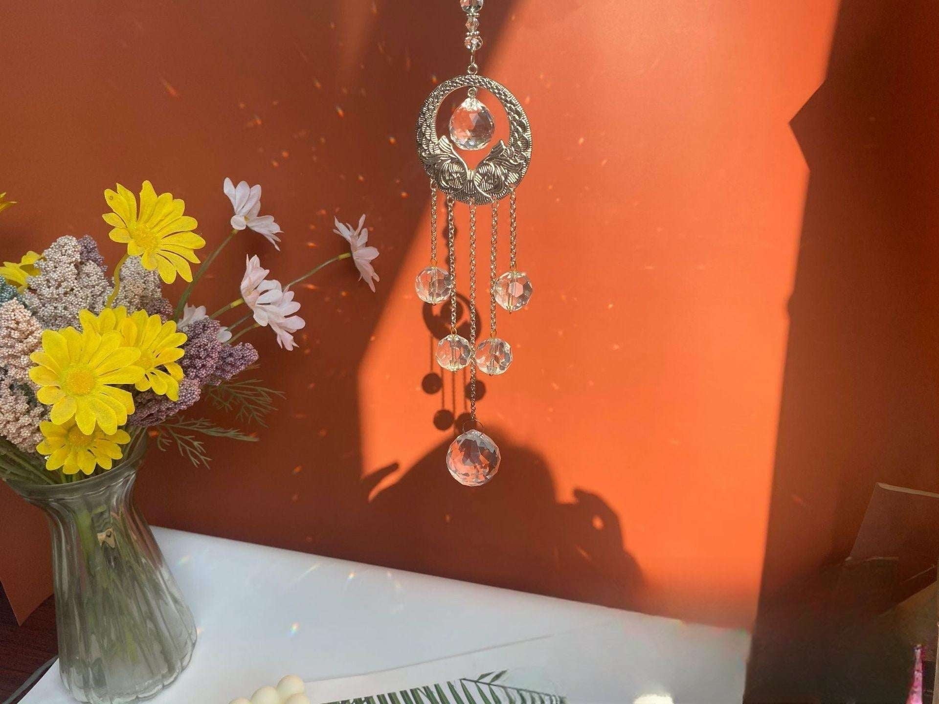 Crystal Wind Chime, Dream Catcher Gift, Rainbow Pendant Ornament - available at Sparq Mart