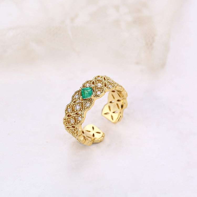 Raisin Emerald Ring, Silver Jewelry, Sparq Mart - available at Sparq Mart