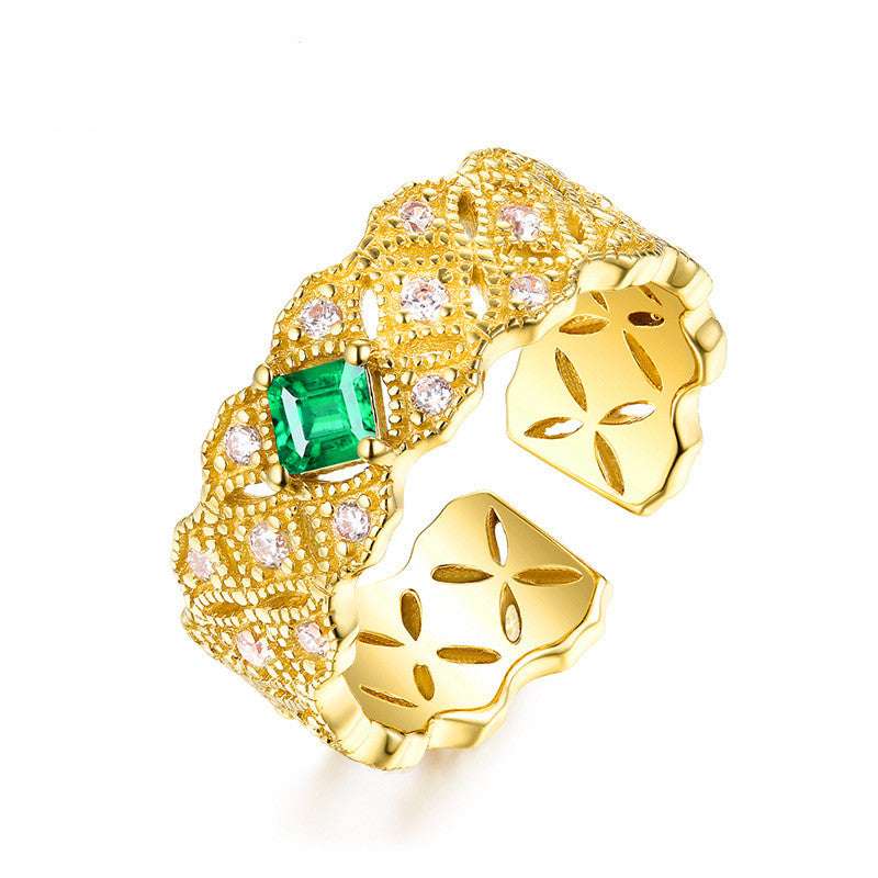 Raisin Emerald Ring, Silver Jewelry, Sparq Mart - available at Sparq Mart