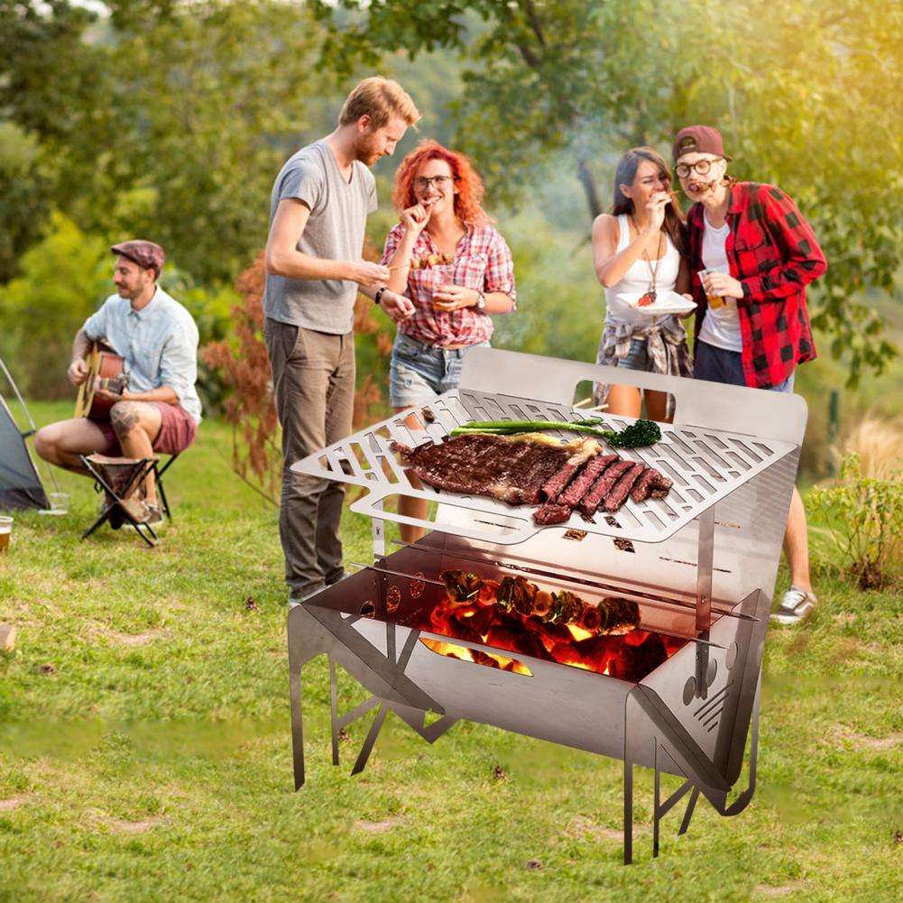 Outdoor Grill, Portable Single Grill, Stainless Steel Grill - available at Sparq Mart