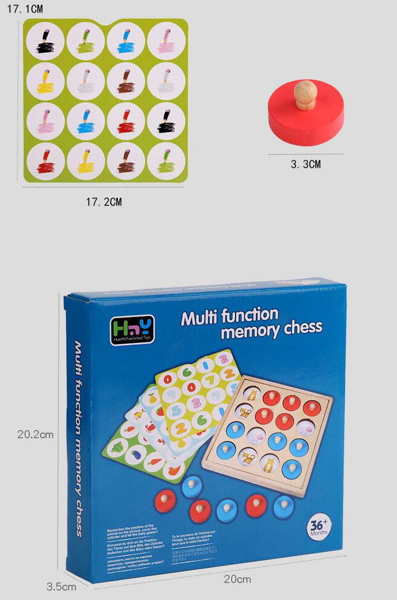 Improve Logical Thinking, Teaching Aid, Wooden Memory Chess - available at Sparq Mart