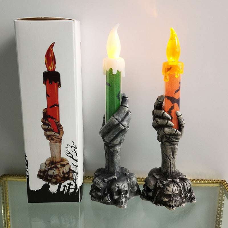 Halloween Ghost Decor, Haunted House Accessory, Skeleton Candle Light - available at Sparq Mart