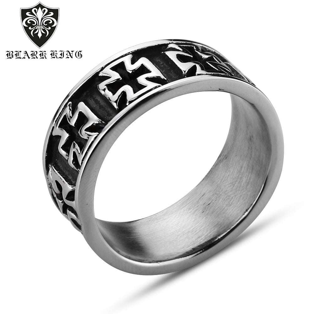 Durable Metal Ring, Iron Cross Ring, Stainless Steel Band - available at Sparq Mart