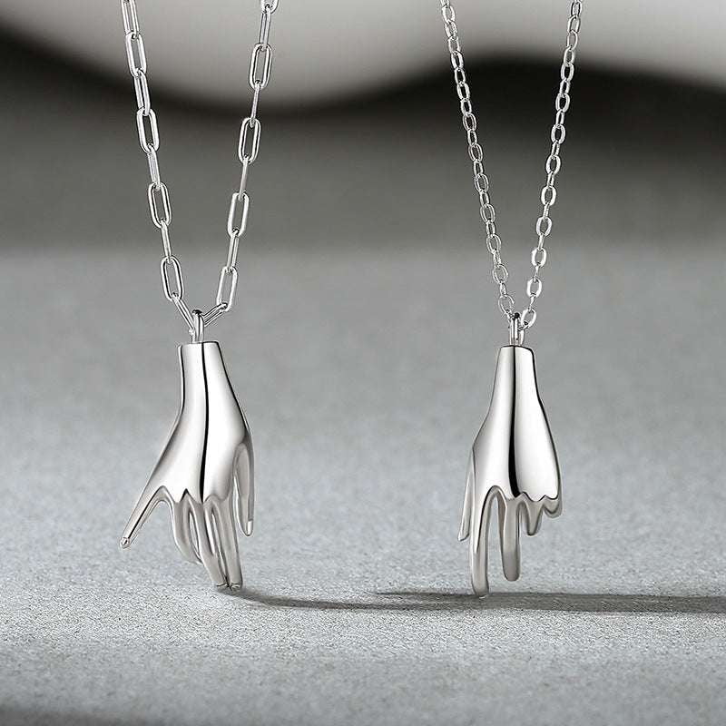 Romantic Necklace Gift, Silver Love Necklace, Sterling Couple Pendant - available at Sparq Mart