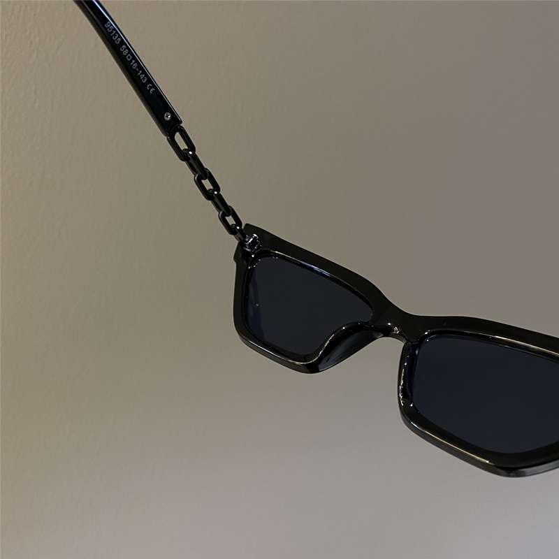 Cat-eye Sunglasses, Decorative Chain Eyewear, Small Face Sunglasses - available at Sparq Mart