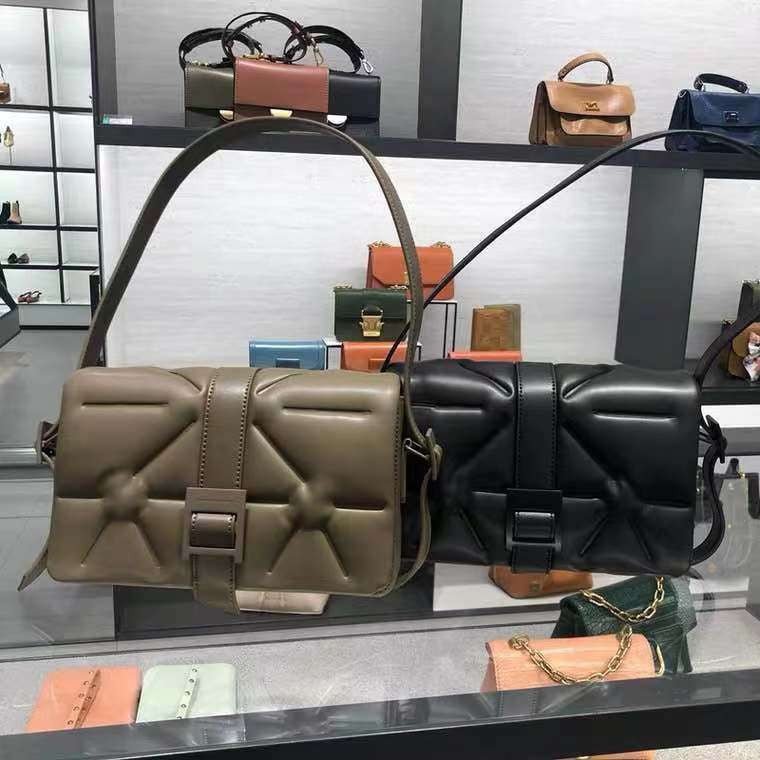 Chic Business Handbag, Embossed Shoulder Bag, Trendy Underarm Handbags - available at Sparq Mart