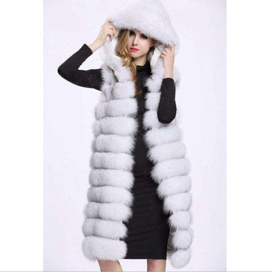 faux fur vest women, plus size fur vest, slim fit fur vest - available at Sparq Mart