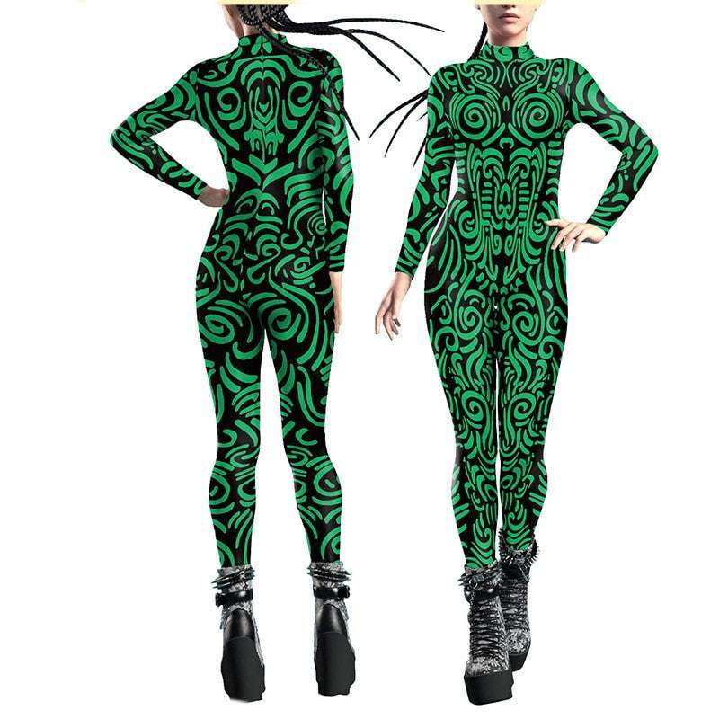 Fashionable Printed Onesie, Geometric Print Jumpsuit, Stylish Women's Jumpsuit - available at Sparq Mart