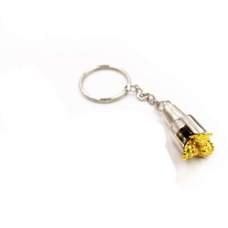 Creative Metal Keychain, Gold Drill Keychain, Stylish Key Ring - available at Sparq Mart