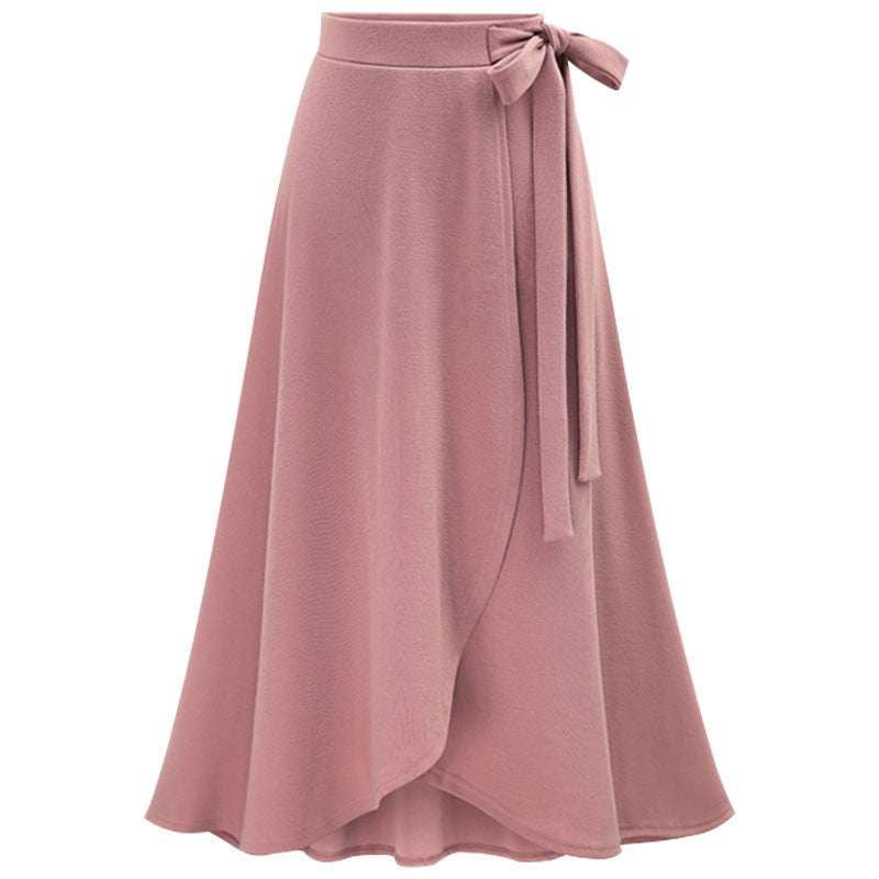 Lace-Up Skirt Fashion, Polyester Midi Skirt, Women's Midi Skirt - available at Sparq Mart