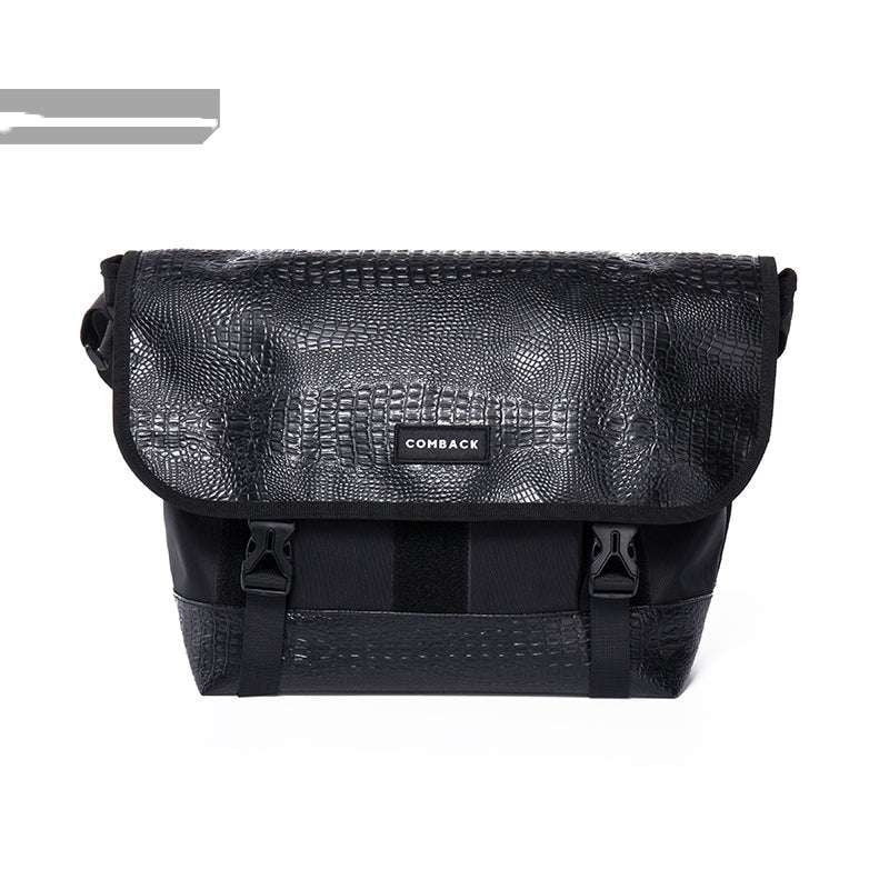 crocodile pattern bag, nylon messenger bag, street trend bag - available at Sparq Mart