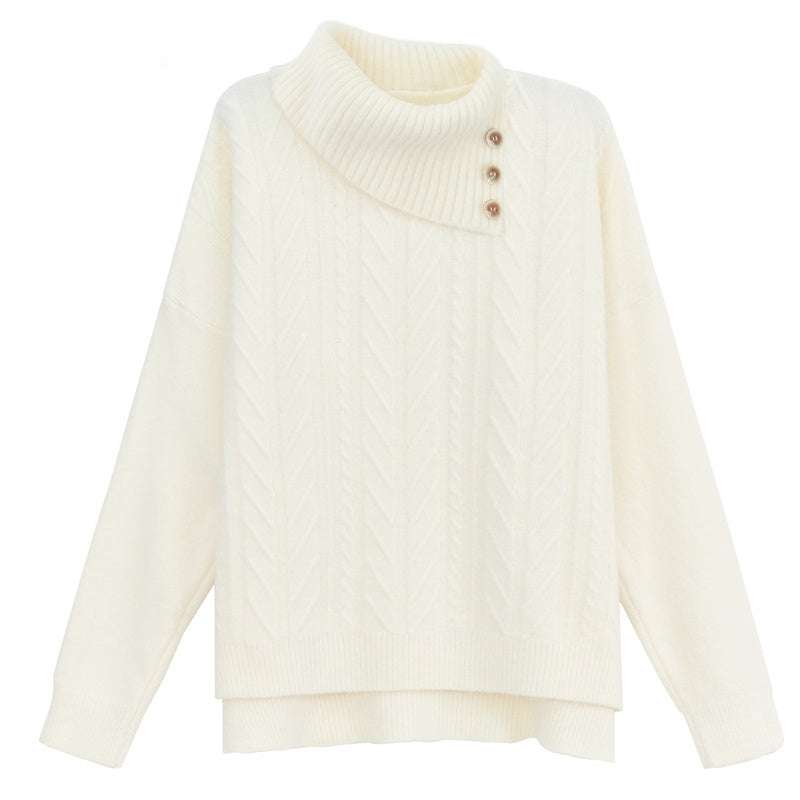 Fashionable Loose Pullover, M, S, Size L, White Loose Pullover - available at Sparq Mart