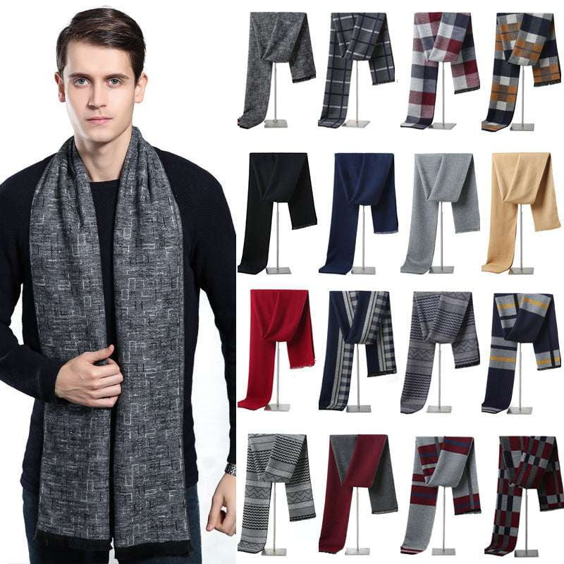 Autumn Chic Accessory, Cashmere Warm Scarf, Men's Winter Scarf - available at Sparq Mart