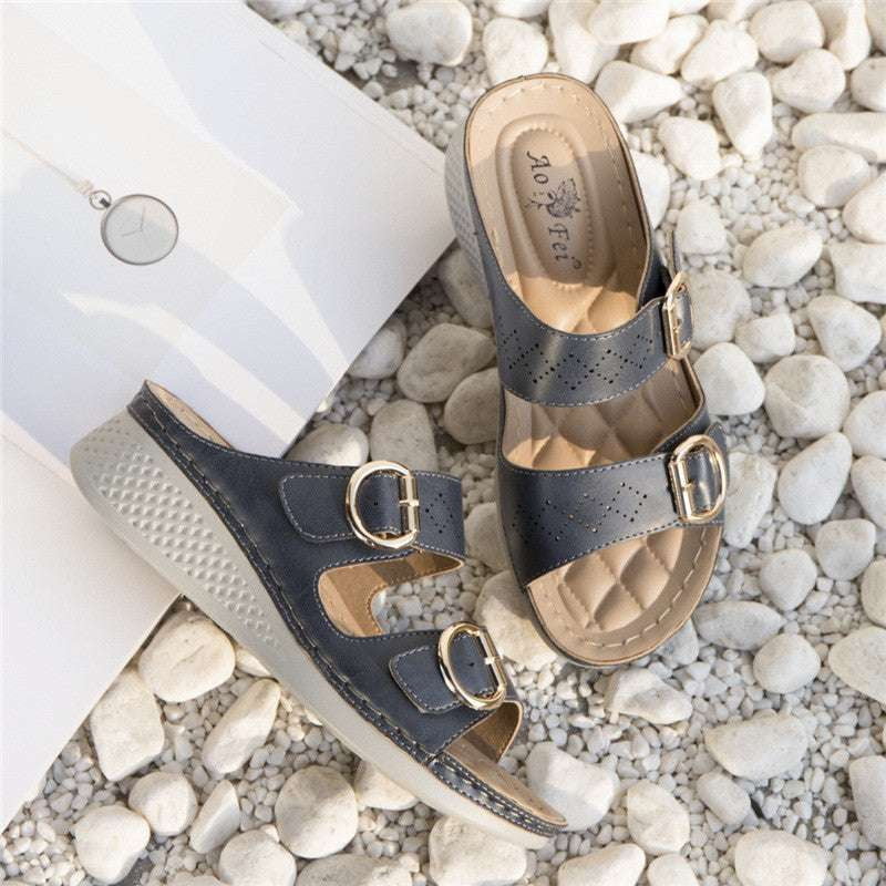 Comfort Women's Sandals, Metal Buckle Sandals, Sports Style Sandals - available at Sparq Mart